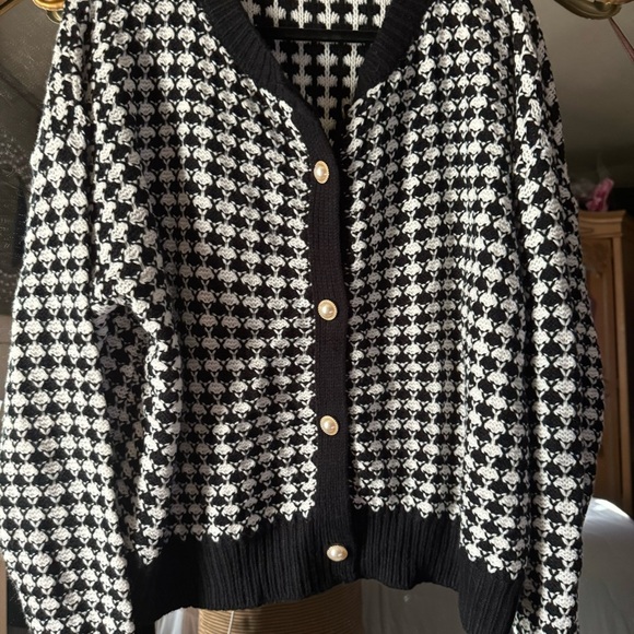 Plus size plaid knit cardigan sweater size 2xl - Picture 5 of 7